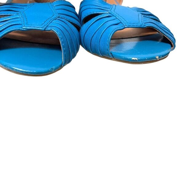 JEFFREY CAMPBELL Dime Blue Leather Sandals 8 - Picture 7 of 12